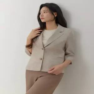 지센 애플아울렛/한달만[26SS] 린넨 혼방 7부 자켓  LFJKQ301
