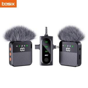 아이폰 USB C 안드로이드용 무선 라발리에 마이크, 노이즈 감소 기능이 있는 미니 핀 브이로그 영상 촬영