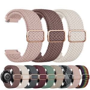 삼성 호환 갤럭시 워치 7 6 5 4 40mm 44mm/3 41mm/4 6 클래식/액티브 2/5 프로 45mm용 20mm 탄성 브레이디
