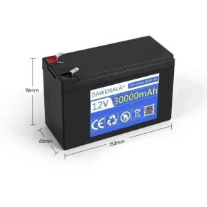 12V 30Ah 18650 리튬 배터리 팩 BMS 충전기 포함) 고전류 분무기 어린이 장난감 자동차 태양광 즉시 사용