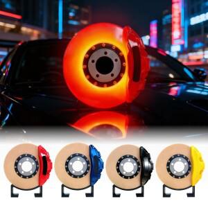 브레이크 디스크 네온사인 LED 차고 벽 장식 조명 자동차 애호가  레이싱 팬을 위한 조광 가능 USB 전원 네