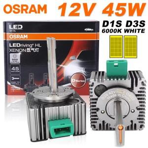 OSRAM D1S LED D3S LED 전구 90W 고출력 2개 D3S LED CANbus HID 크세논 업그레이드 키트 1:1 플러그 앤 플