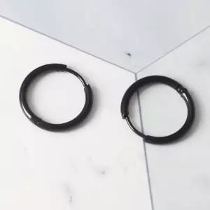 써지컬 스틸 블랙 베이직 얇은 링 귀걸이 패션귀걸이 써지컬귀걸이 서지컬귀걸이 데일리귀걸이 여성귀걸이