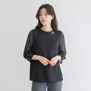 [마담4060]엄마옷 마담4060 블라우스 여성 데일리 [클래씨마담] 쟈가드시스루소매 -YBL2605025-