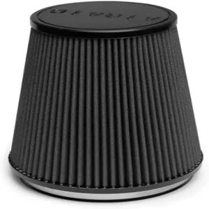 에어에이드 702-469 범용 클램프 온 필터 원형 테이퍼 6인치 152mm 플랜지 ID 높이 베이스 상단 검은색