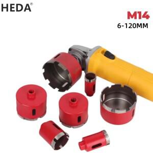 1개 6-120mm 다이아몬드 드릴 비트 M14 나사형 습식 홀쏘 대리석 개봉기 화강암 세라믹 타일 콘크리트용