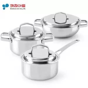 키친아트 통7중 스텐냄비 마스터피스 3종세트 키친아트냄비