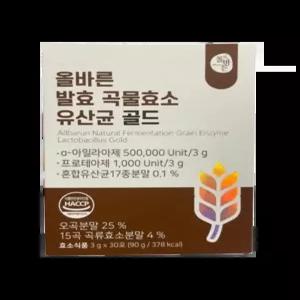올바른 발효 곡물효소유산균 골드 90g 30포 7박스