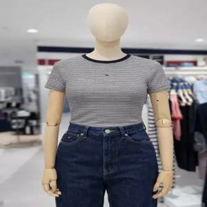 타미진스 타미진 여성 슬림 에센셜 립 스트라이프 반팔 티셔츠 T32G0TTO08TWT1 220961