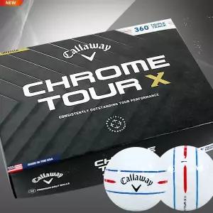 [캘러웨이] 크롬투어 X 360 트리플트랙 골프볼 4PCS구조(화이트)
