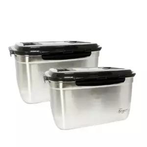 키친아트 스텐304 무연마 대용량 김치통12L-2개