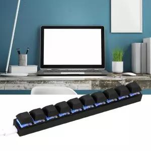 미니 USB 유선 10 키 키보드 DIY 바로 가기 키보드 PC P9X5에 대 한 검정색 USB 프로그래밍 가능한 매크로
