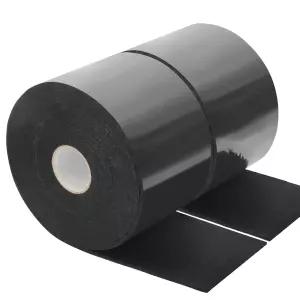 QILIMA 블랙 2롤 펠트 스트립과 접착식 백킹 헤비 듀티 테이프 DIY로 무거운 가구 홈 개선 0.2 x 4 인치
