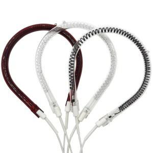 1PC 220V 600W 1200W 적외선 열 튜브 섬유 요소에 탄소 히터 석영 전기 파이프 가열 할로겐 막대로운