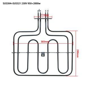 1PCS 950 2000W 전기 히팅 오븐 엘리먼트 튜브 베이킹 히터용 스테인리스 스틸 230V 미디어 그릴
