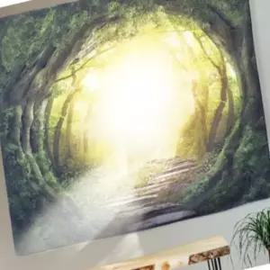 세모소 숲속햇빛천막 사무실분위기 벽가림포인트 그림패인트천막 1개 200X150CM