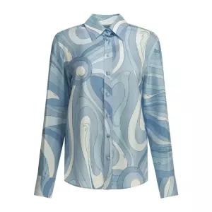 에밀리오푸치 마르모 실크 앱스트랙트 프린트 셔츠 6HRJ046H761005 LIGHTBLUE