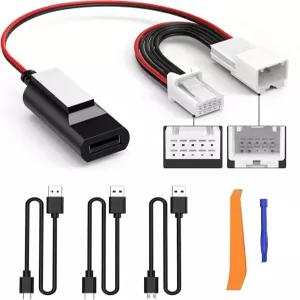 일부 토요타 타코마/스바루 포레스터/렉서스 모델용 10핀 타입 B 캠 전원 어댑터 - 3개의 USB 케이블이