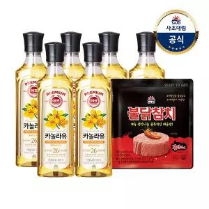 [사조대림] 카놀라유 500ml x 6개 + 불닭참치 100g x 1개