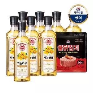 [사조대림] 카놀라유 500ml x 8개 + 불닭참치 100g x 1개