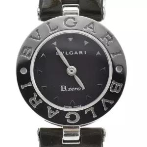 미국 BVLGARI B.zero1 BZ22S 스테인리스스틸가죽 검은색 다이얼 여성용 시계 O143343 236663522023