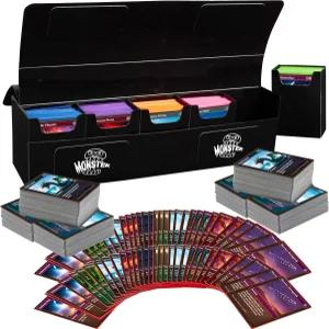 몬스터 프로텍터 마그네틱 데카 10 덱 박스 - 블랙 750개의 TCG 카드 보유 셀프 잠금 포켓몬 MTG 매직과