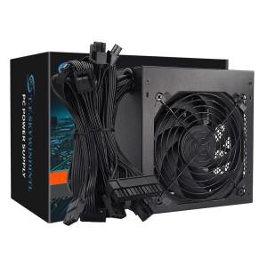 600W ATX 파워 서플라이 액티브 PFC 120mm 저소음 팬 80Plus 골드 미니 섀시 소형 컴퓨터 케이스 데스크탑
