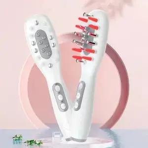 EMS 헤드 마사지 브러쉬 진동 메인 레드 블루 퍼플 LED 두피 케어 어플리케이터 헤어 빗 건강 관리