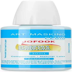 수채화용 JOFOK 이지 필 아트 마스킹액 - 잉크용 30ml 1.01온스 액체 펜 구아슈 페인팅 및 일러스트 드로잉