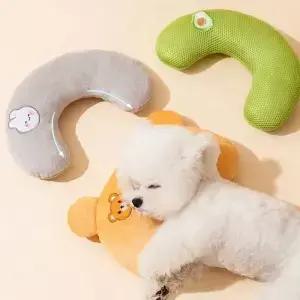 귀여운 반려동물 작은 베개 U자형 목 보호대 깊은 수면 강아지 새끼 고양이 개 머리 받침 애완 용품