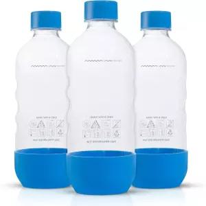 소다스트림용 탄산 스파클링 물병 교체 - 1리터 BPA 프리 및 누수 방지(Fizzi 원터치 제트 소스 플레이