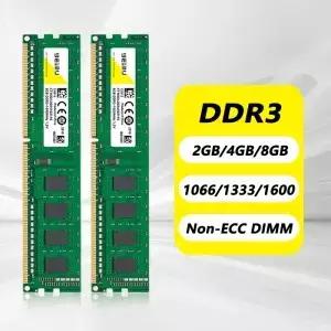 DDR3 4GB 데스크탑 메모리 램 1066 1333 1600 1866Mhz PC3 1.5V 8500 10600 12800 240핀 논-ECC M 인텔 및