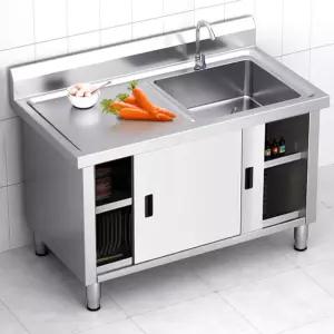 구내 업소용싱크대 탕비실 하부장 80x50x80좌측싱크대 경제형 식당 빨래 야외 상품