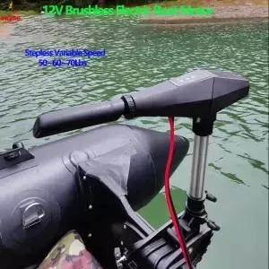 SUNELEXE 전기 브러시리스 모터 보트 수상 낚시 플랫폼 스러스터 무단 가변 속도 선외기 12V 50 60 70Lbs