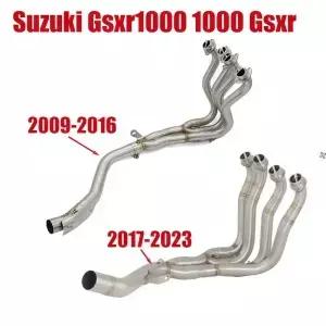 배기 오토바이 슬립온 모터크로스 프론트 파이프 풀 시스템 스테인리스 스틸 연결 튜브 링크 GSXR1000