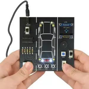 DC5V DIY 자동차 운전 시뮬레이션 납땜 연습 키트 전자 프로젝트 드라이버 시뮬레이터 학생을위한 솔더