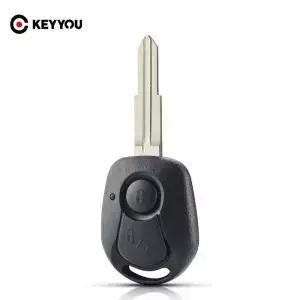 KEYYOU 2 버튼 쌍용 액티언 Kyron Rexton 커버 교체 용 스마트 자동차 원격 키 쉘 케이스