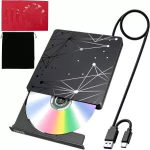 노트북용 고드비프니뮤 외장 CD/DVD 드라이브 초박형 복제기 플레이어 USB3.0 버너 CD-ROM 리더 호환