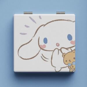 귀여운 산리오 메이크업 거울 휴대용 소형 헬로 키티 Cinnamoroll 멜로디 접이식 소녀를 양면 패턴 선물
