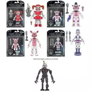 FNAF 시스터 로케이션 액션 피규어 펀타임 프레디 폭시 볼라 5인치 인형