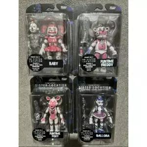 새로운 FNAF 시스터 로케이션 피규어 펀타임 프레디 폭시 볼라 5인치 액션