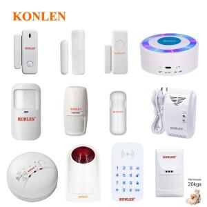 무선 도어 창 알람 적외선 PIR 모션 센서 화재 연기 집열판전 가스 누출 감지기 키패드 Konlen 시리즈의 43