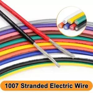 12색상 1007 연선 전선 5/10M 30/28/26/24/22/20/18/16AWG PVC 절연 주석 도금 구리 케이블 DIY LED 라인용