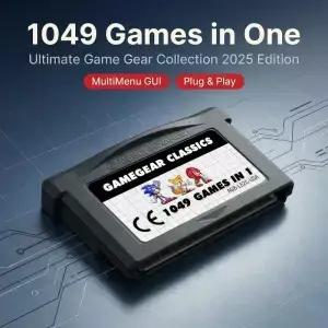 GBA 게임기어 어드밴스 2.5 카트리지 512MiB 1049IN1 멀티메뉴GUI 게임 SP/NDS/GBM/NDSL용 홈브루 번역판