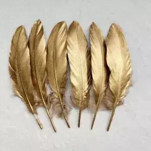 50pcs 거위 깃털 골드 실버 공예 자연 DIY Plumas 쥬얼리 웨딩 파티 모자 홈 인테리어 액세서리