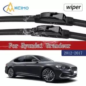 현대 그랜저 HG 2012-2017용 사계절 전면 윈드실드 와이퍼 블레이드 스트릭프리 간편 설치 운전석 + 조수석