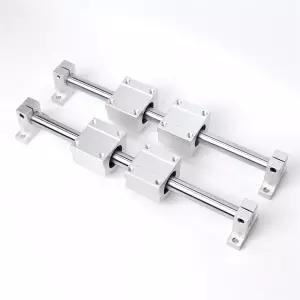DIY CNC 라우터 밀 선반용 베어링 슬립 모터가 장착된 광학 가이드 샤프트용 전문 선형 레일 슬라이드