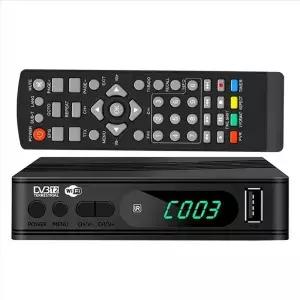 고성능 DVB-T2 TV 튜너 지상파 위성 수신기 디지털 디코더 HEVC DVBT2 H.264 HD 박스 USB 셋톱박스 EU