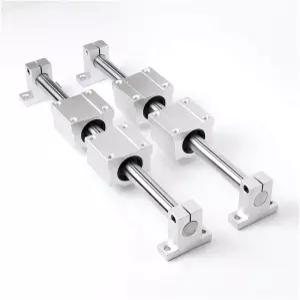 DIY CNC 라우터 밀 선반용 베어링 슬립 모터가 장착된 광학 가이드 샤프트용 WLEAVTPAP 전문 선형 레일