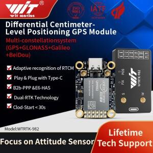 WITMOTION WTRTK GNSS GPS-RTK 모듈 UM980, 고정밀 센티미터급 차분 상대 ZED-F9P 위치 측정 방향